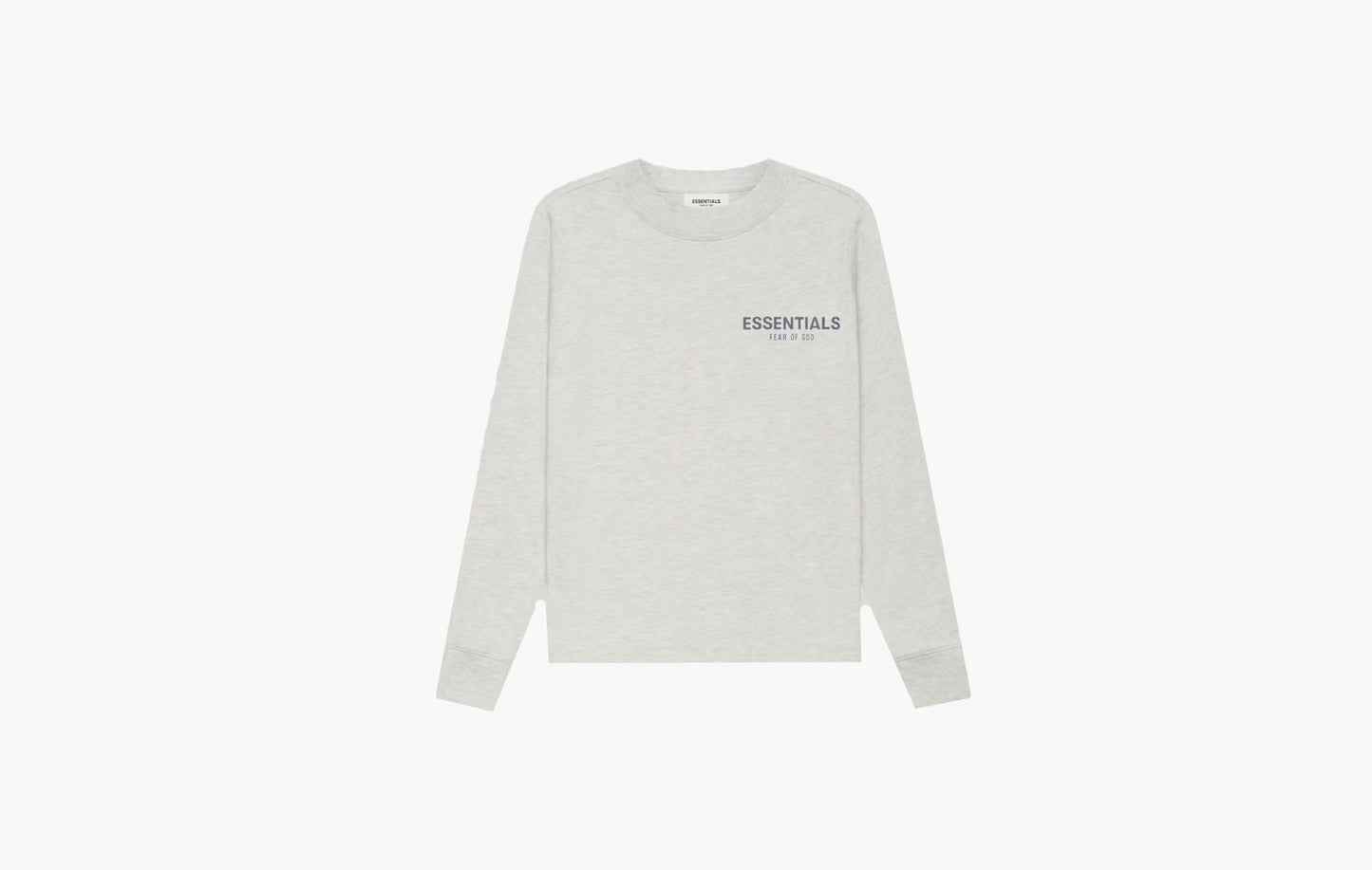 Fear of God Essentials Kids Long Sleeve T-shirt Oatmeal Heather | The Sortage