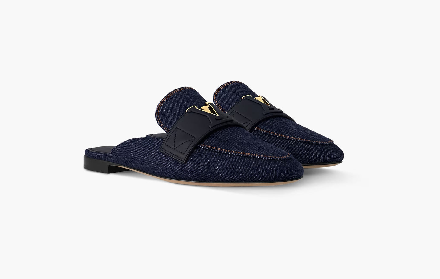 LV Mare Open Back Loafer Denim "Dark Blue"