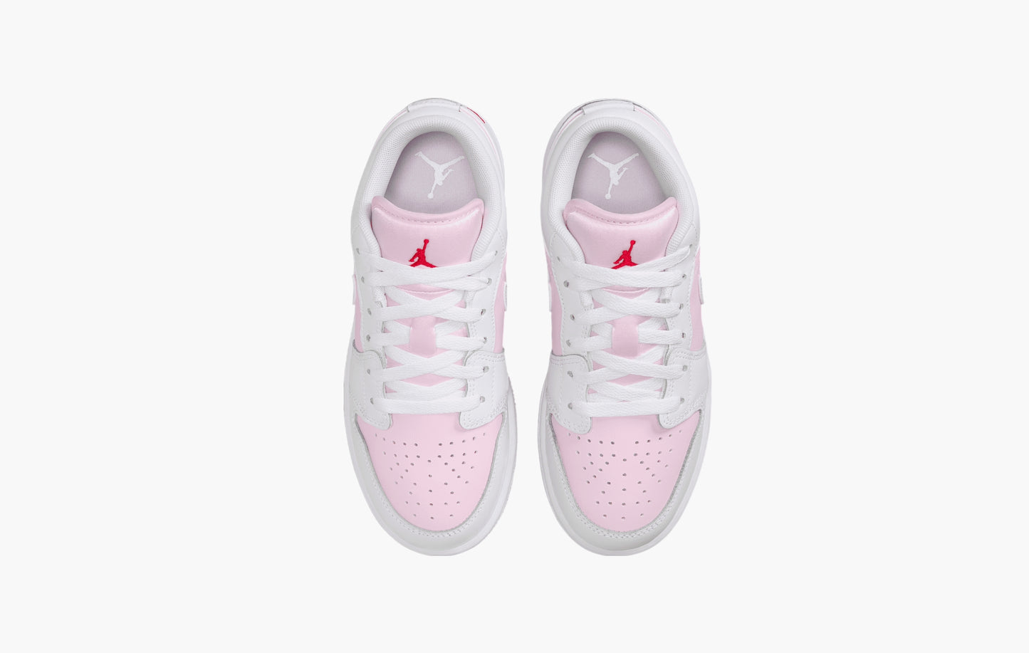 Jordan 1 Low GS Pink Foam Fire Red White