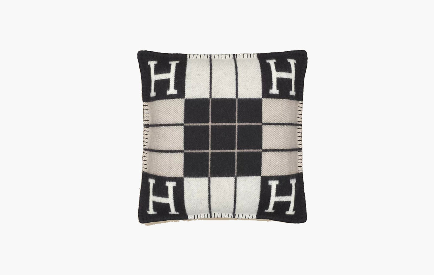 Hermes Avalon III Pillow Small Model "Ecru Noir"