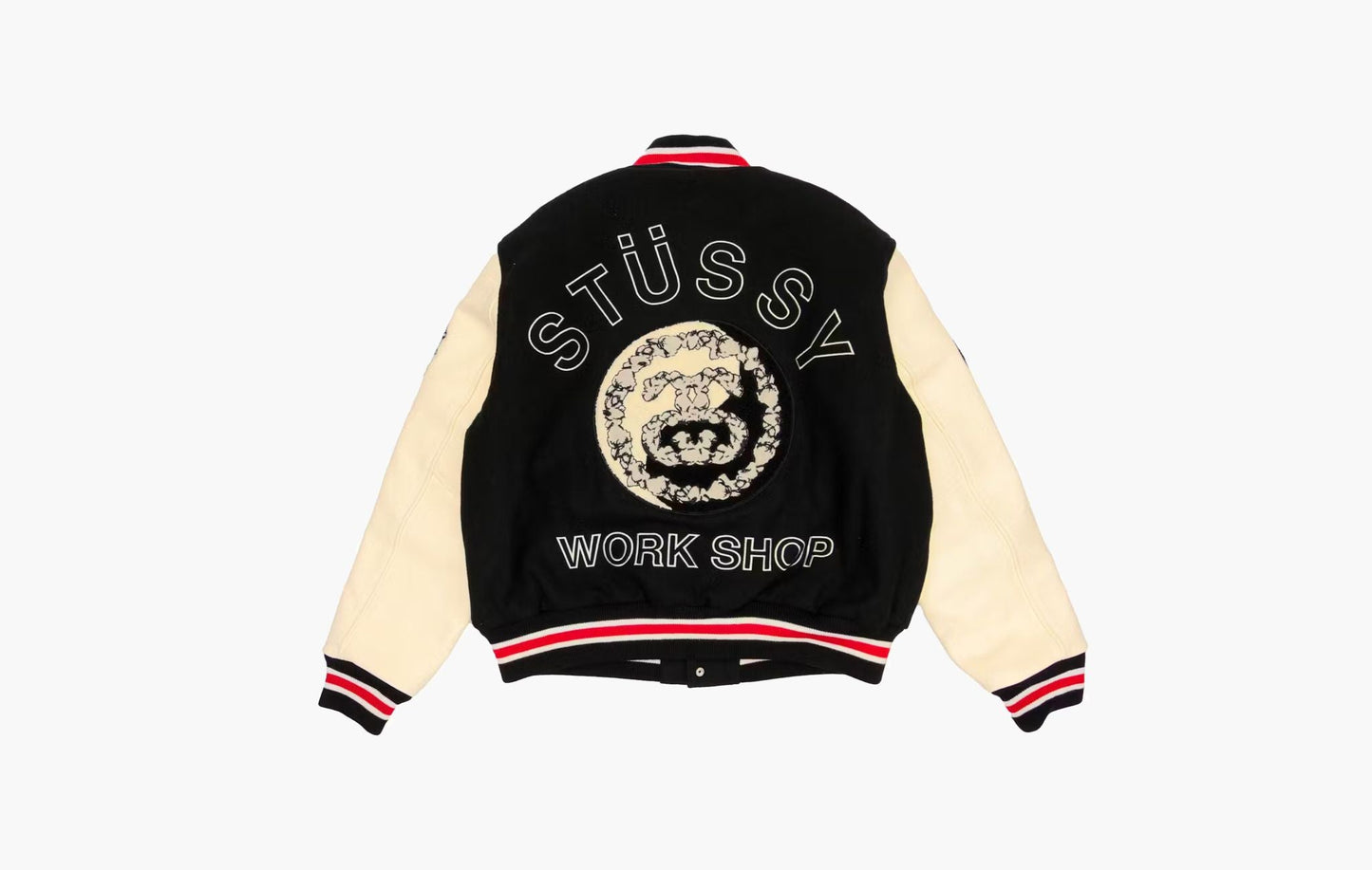 Stussy x Denim Tears X Our Legacy TTL Varsity Jacket Black/White | The Sortage