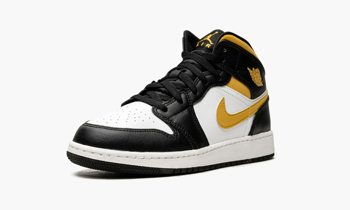 Air Jordan 1 Mid GS White Pollen Black - 554725 177 | The Sortage