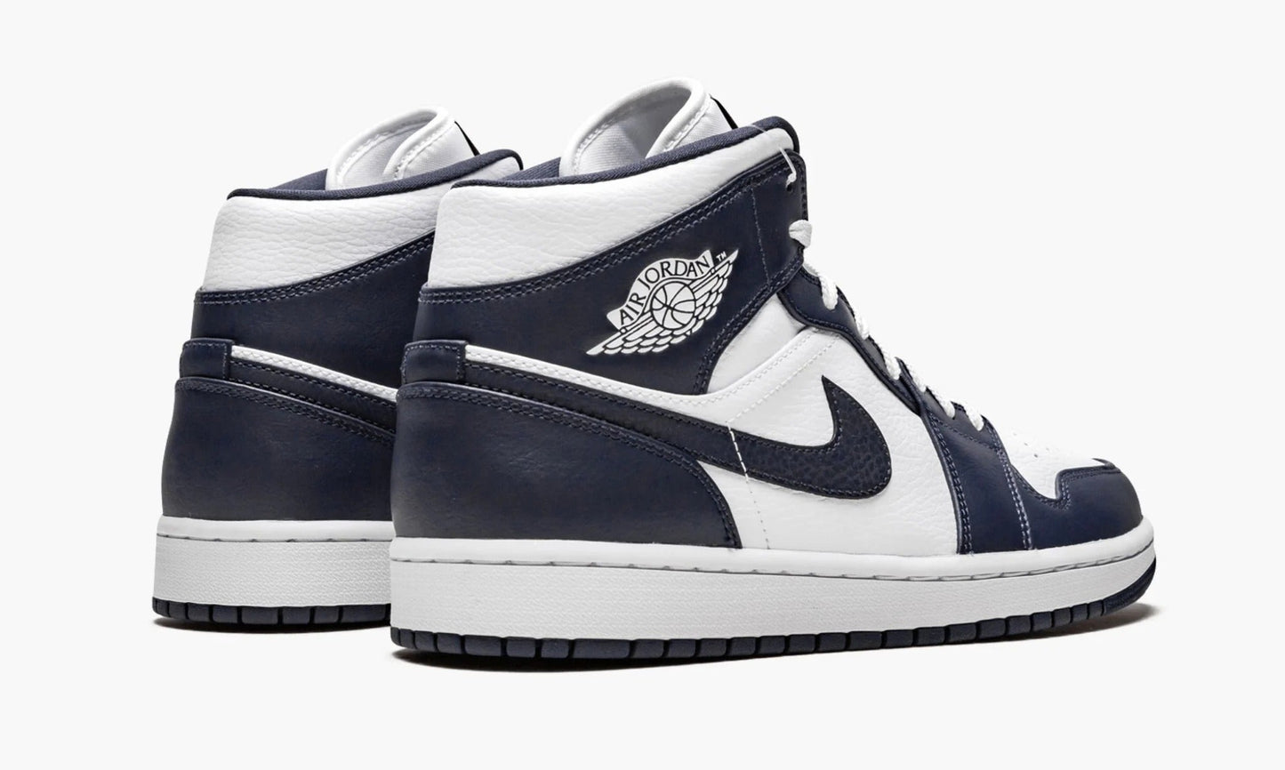 Air Jordan 1 Mid White Metallic Gold Obsidian - 554724 174 | The Sortage
