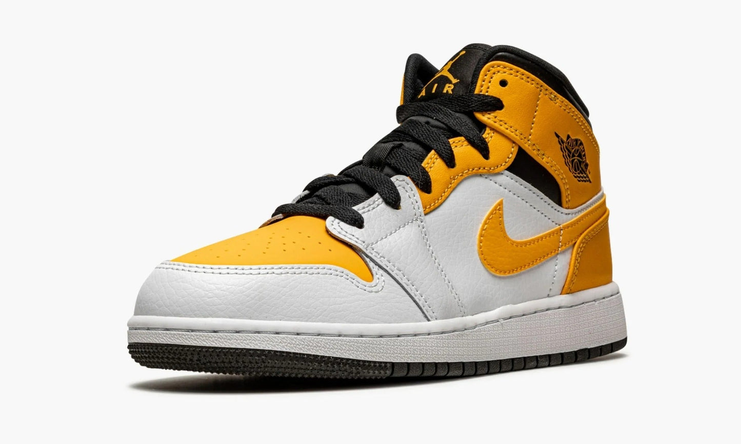 Air Jordan 1 Mid GS White University Gold - 554725 170 | The Sortage