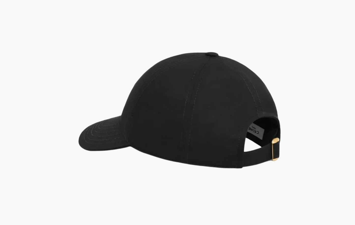Celine Triopmphe Peaked Cotton Baseball Black | Sortage.