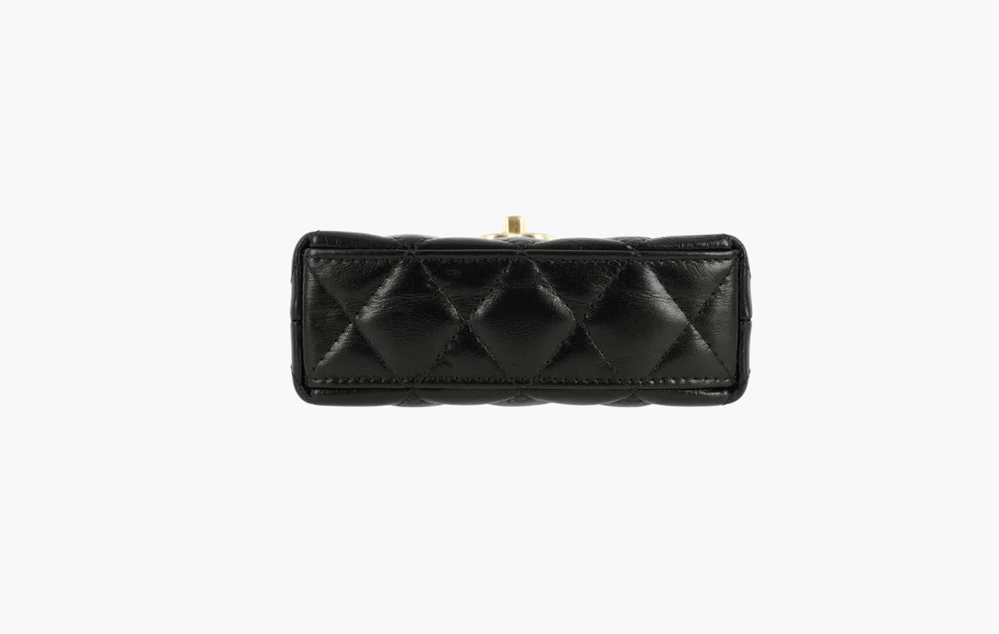 Chanel Kelly 23K Shiny Aged Calfskin Mini Shopping Bag Black | Sortage