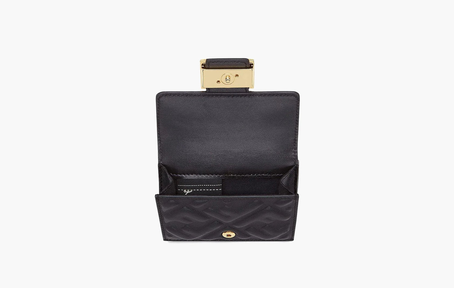 Fendi Monogram FF Pattern Leather Wallet Black | The Sortage