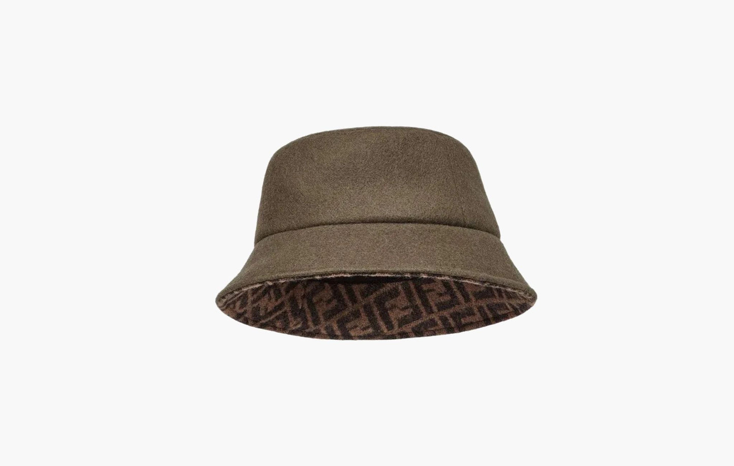Fendi Technical Fabric FF Reversible Bucket Tabacco/Verde | The Sortage