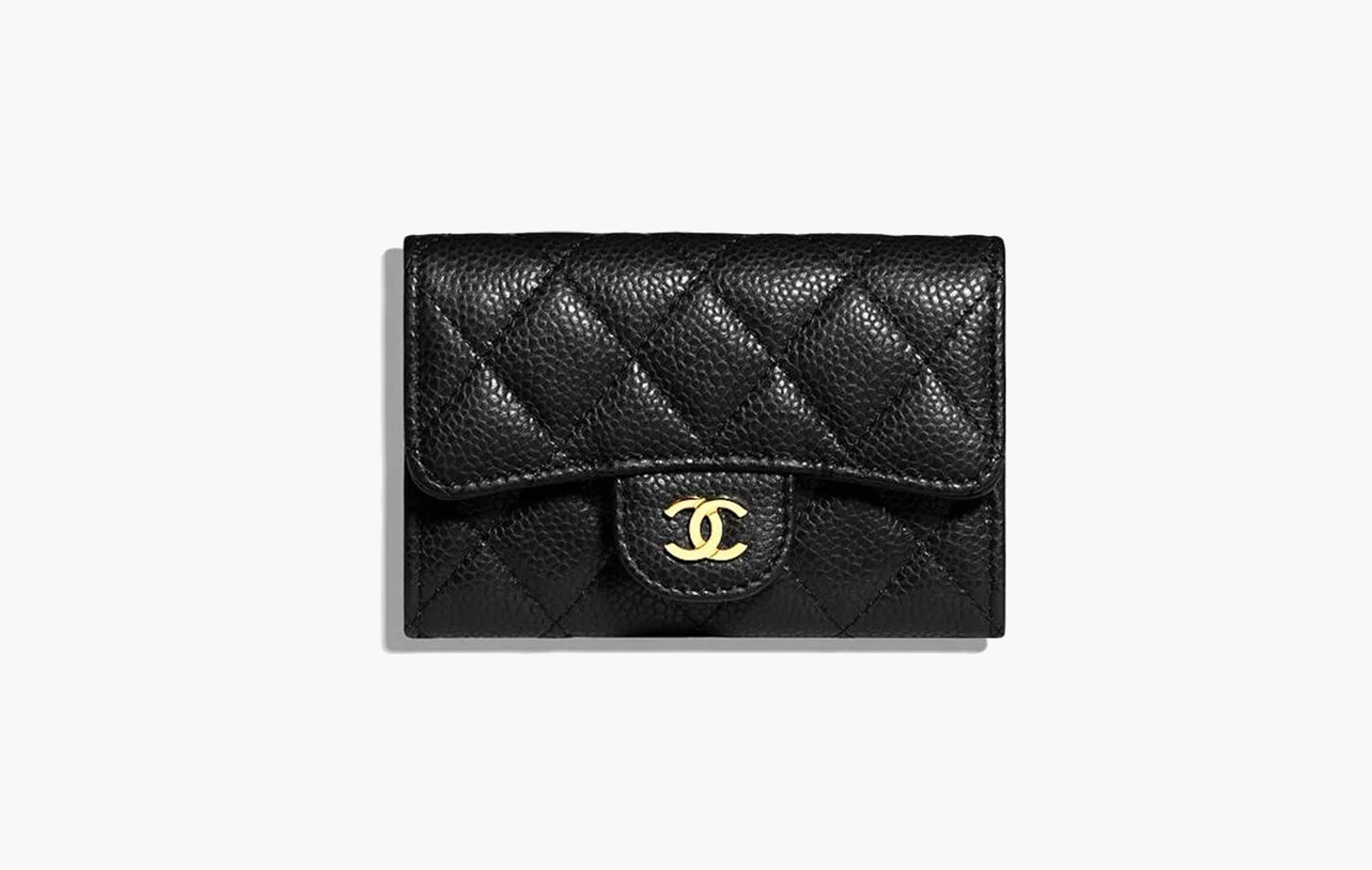 Chanel Flap Coin Calfskin Leather Wallet Black | Sortage