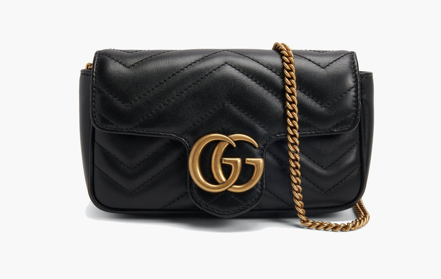 Gucci GG Marmont Matelasse Super Mini Bag Black | The Sortage