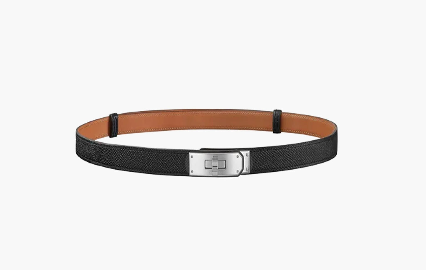 Hermes Kelly 18 Belt Epsom & Palladium Noir | The Sortage