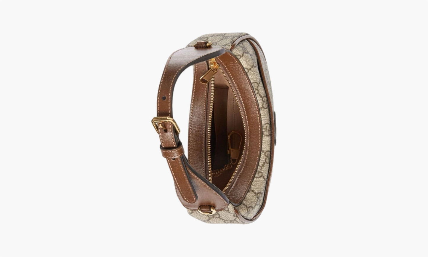Gucci Half-Moon Shaped Bag Mini GG Supreme Beige/Ebony | The Sortage