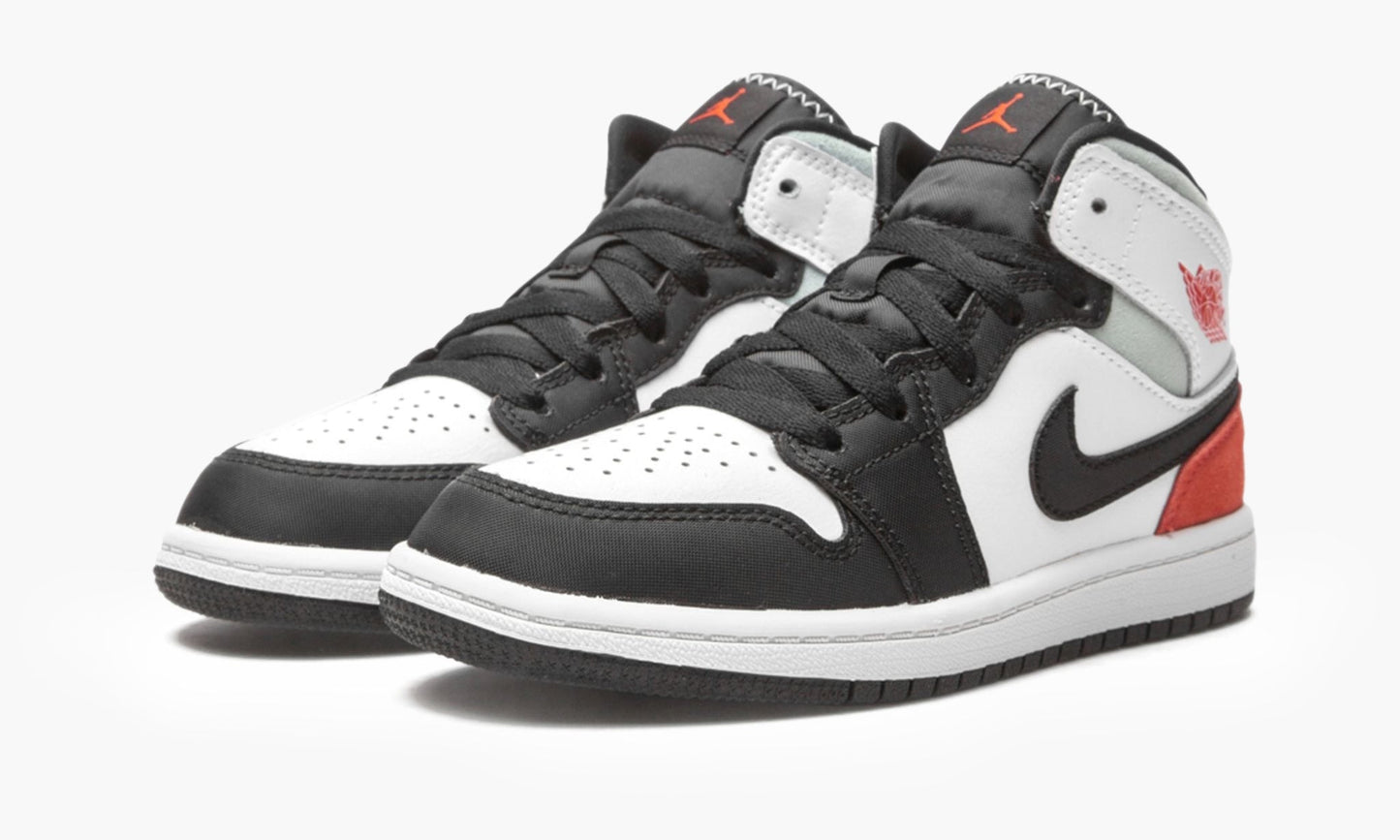 Air Jordan 1 Mid SE PS White Black Red Spruce - BQ6932 100 | The Sortage
