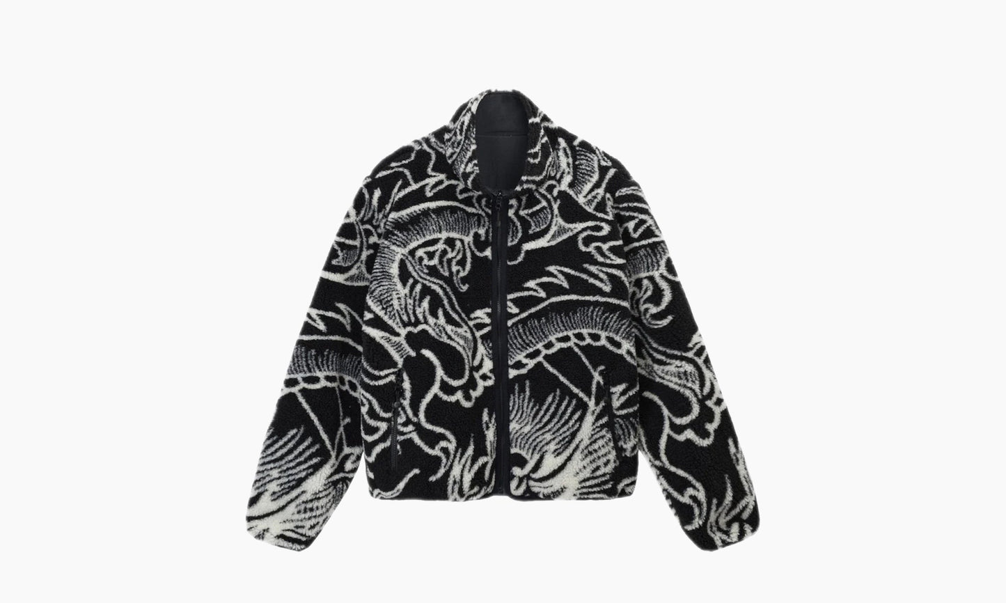Stussy Dragon Sherpa Jacket Black - FW22 | The Sortage