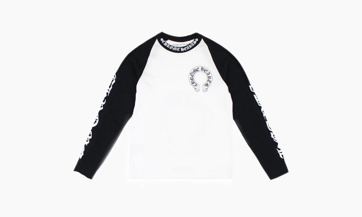 Chrome Hearts Horseshoe Baseball Shirt White Black | The Sortage