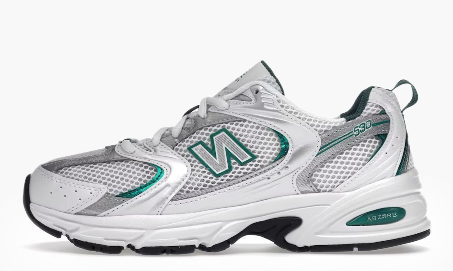 New Balance 530 White Silver Green - MR530AB | The Sortage