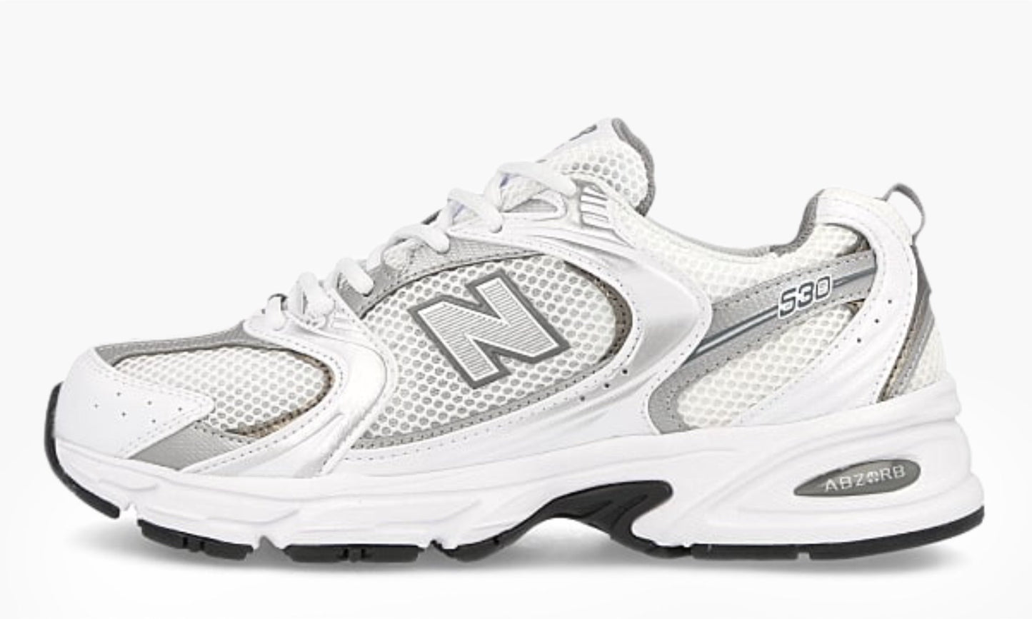 New Balance 530 White Silver Metallic - MR530AD | The Sortage