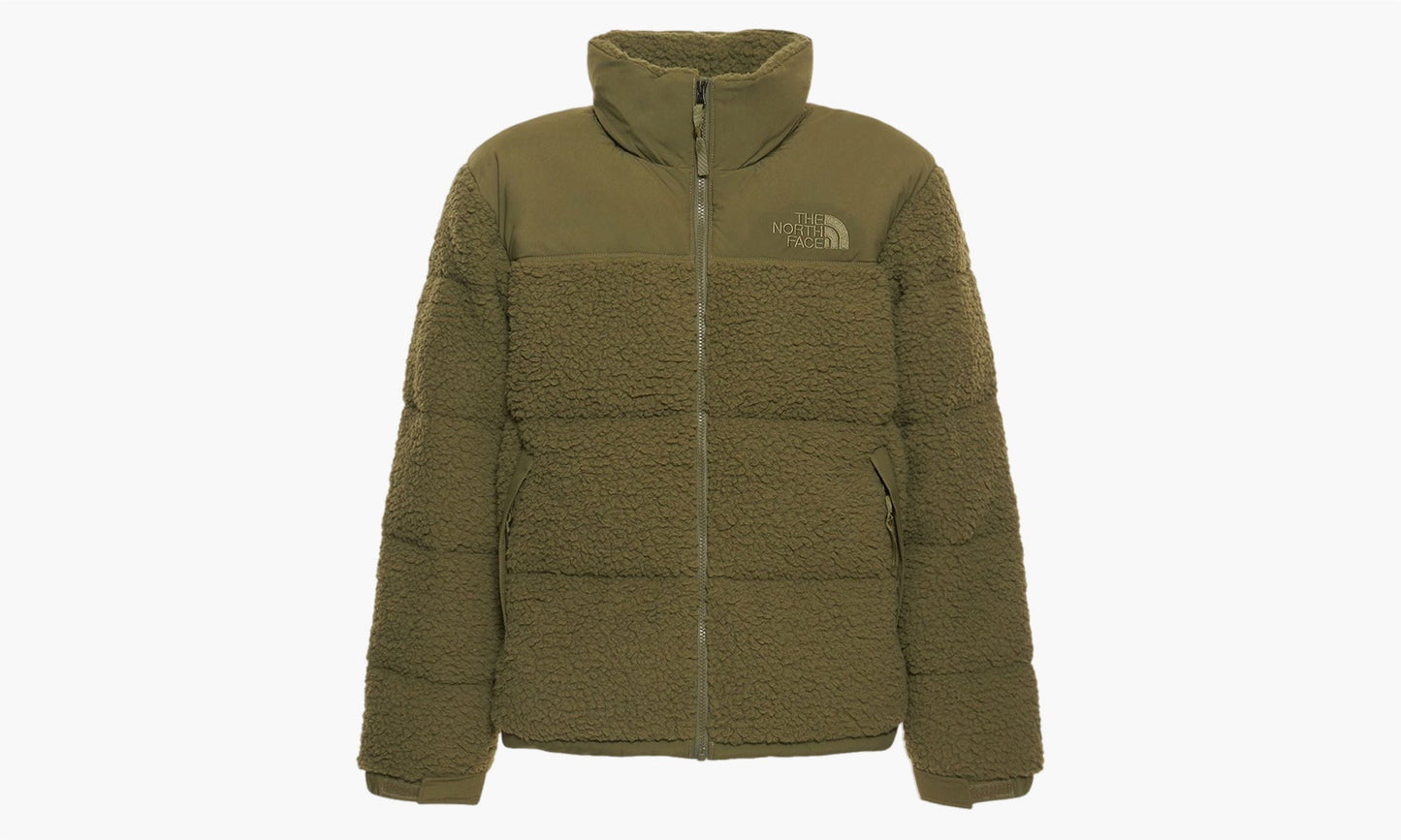 The North Face Sherpa Fleece Nuptse Jacket Green | The Sortage