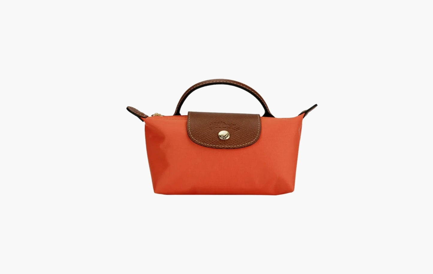 Longchamp Le Pliage Original Recycled Canvas Pouch With Handle Orange | Sortage
