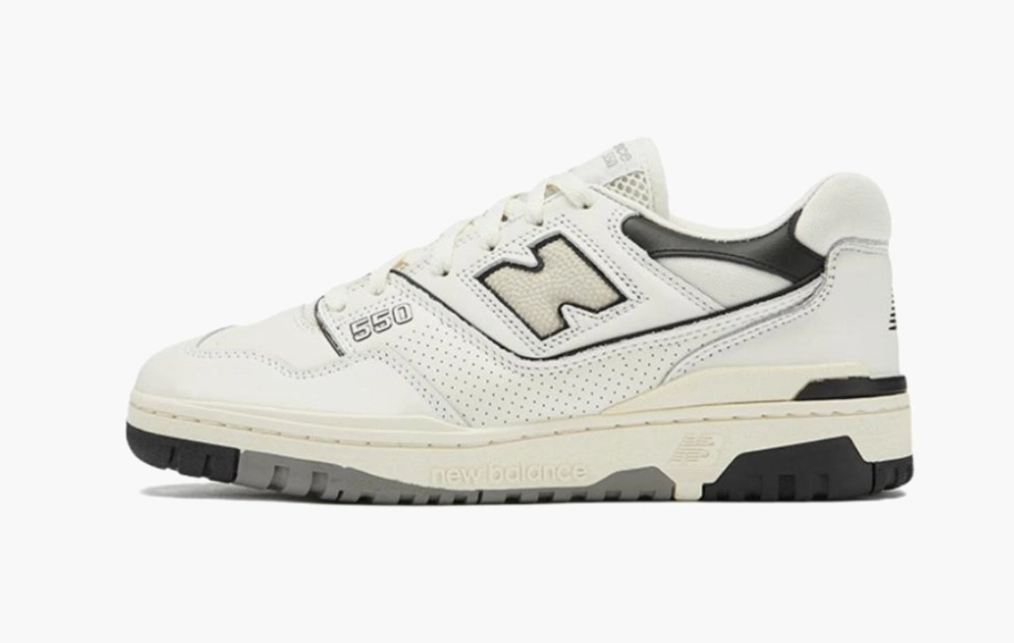 New Balance 550 Cream Black - BB550LWT | The Sortage