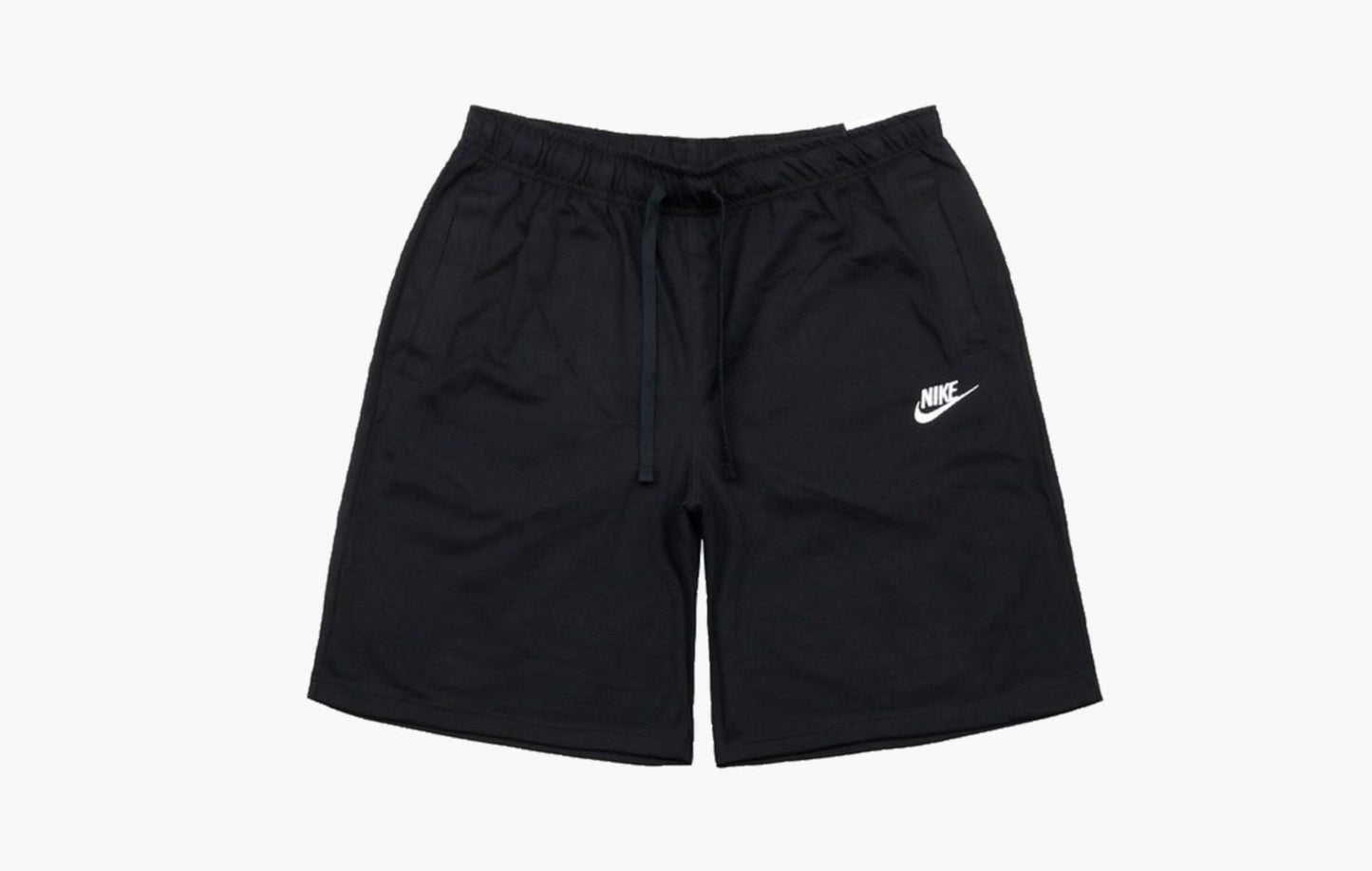 Nike Sportswear Club Solid Color Cotton Casual Shorts Black | The Sortage