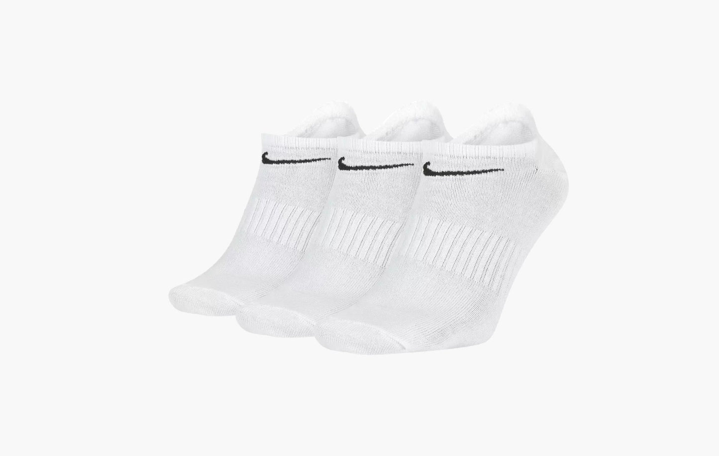 Nike Everyday Light Weight No Show 3 Pairs White | The Sortage
