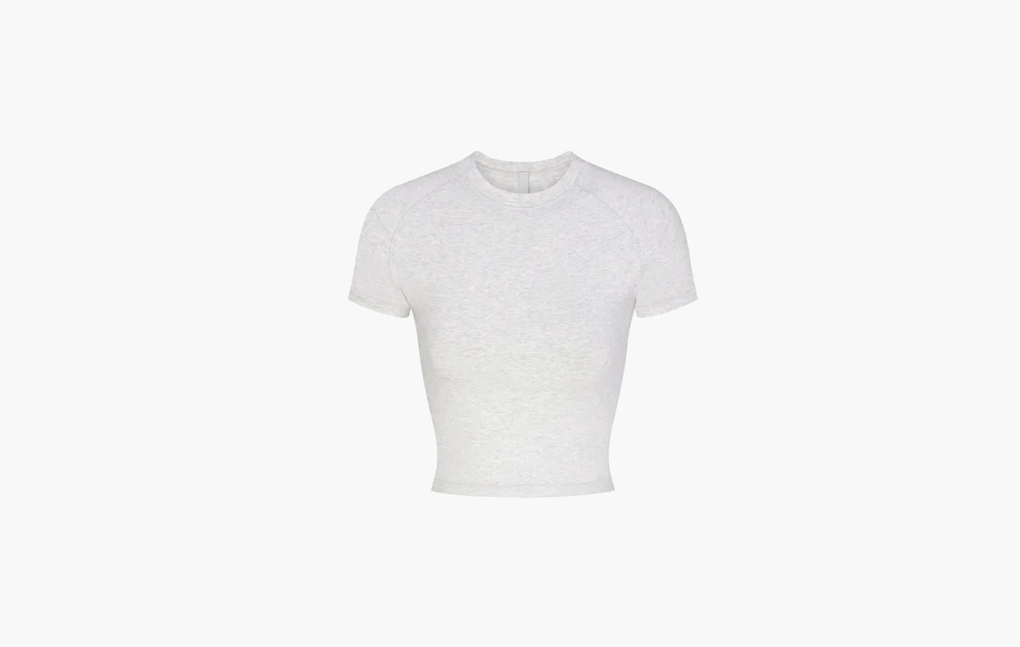 Skims New Vintage Cropped Raglan T-Shirt Light Heather Grey | Sortage.