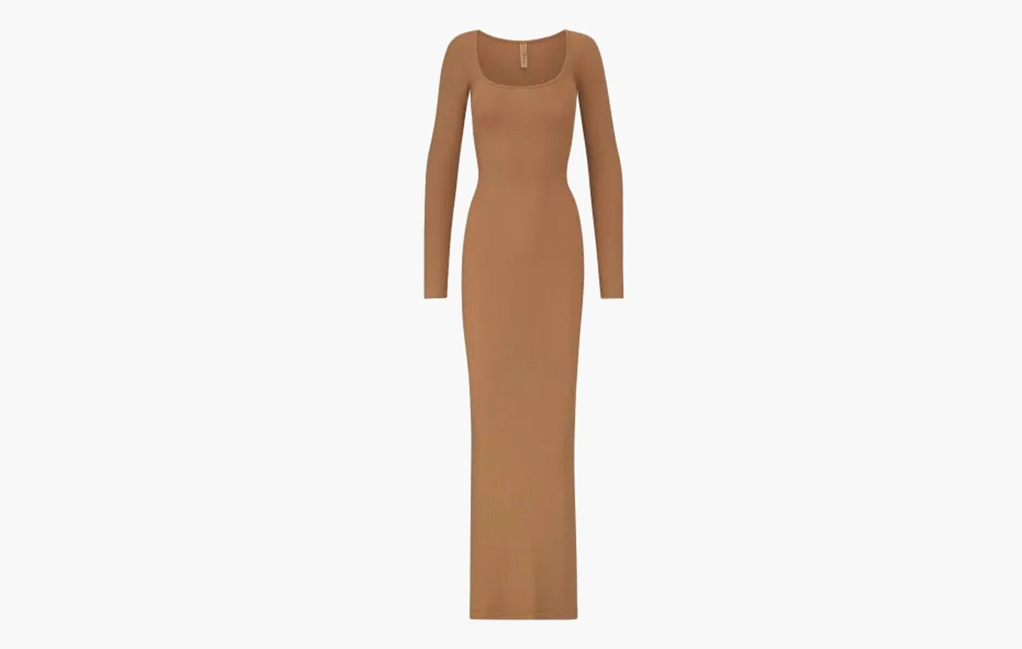 Skims Soft Lounge Long Sleeve Dress Camel | Sortage.