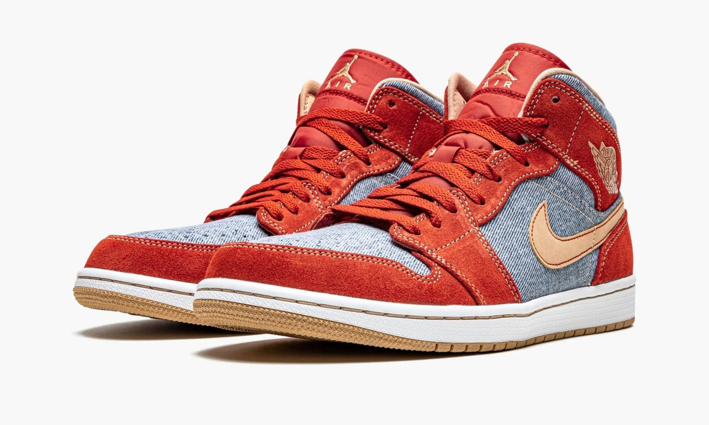 Air Jordan 1 Mid Denim Red - DM4352 600 | The Sortage
