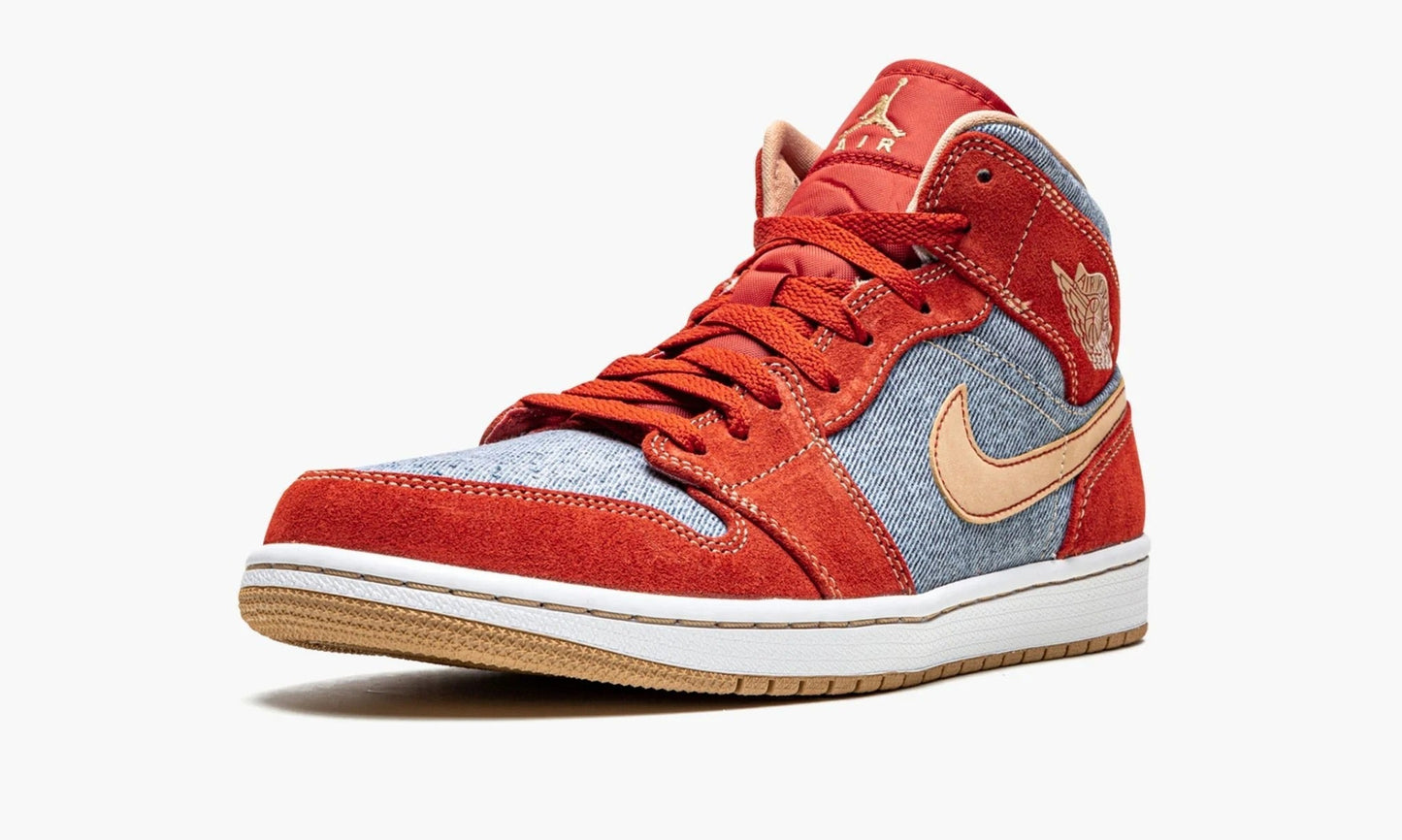 Air Jordan 1 Mid Denim Red - DM4352 600 | The Sortage
