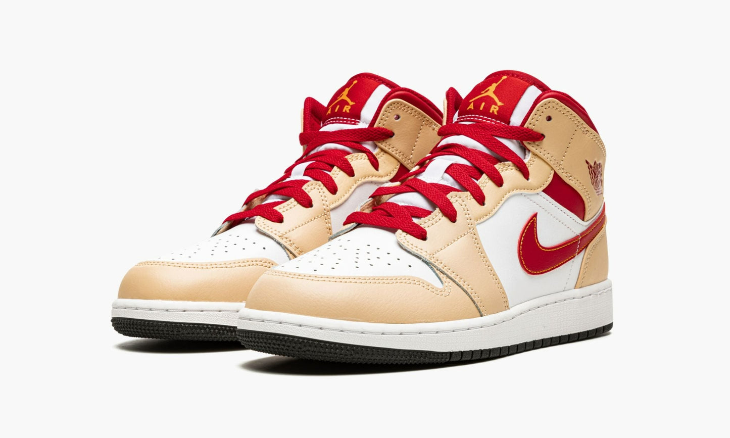 Air Jordan 1 Mid GS Light Curry Cardinal - 554725 201 | The Sortage