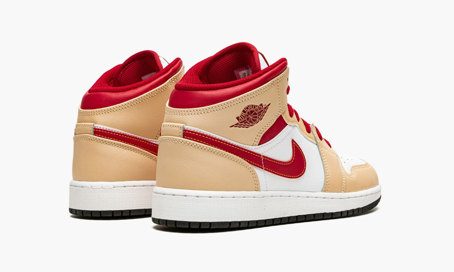 Air Jordan 1 Mid GS Light Curry Cardinal - 554725 201 | The Sortage