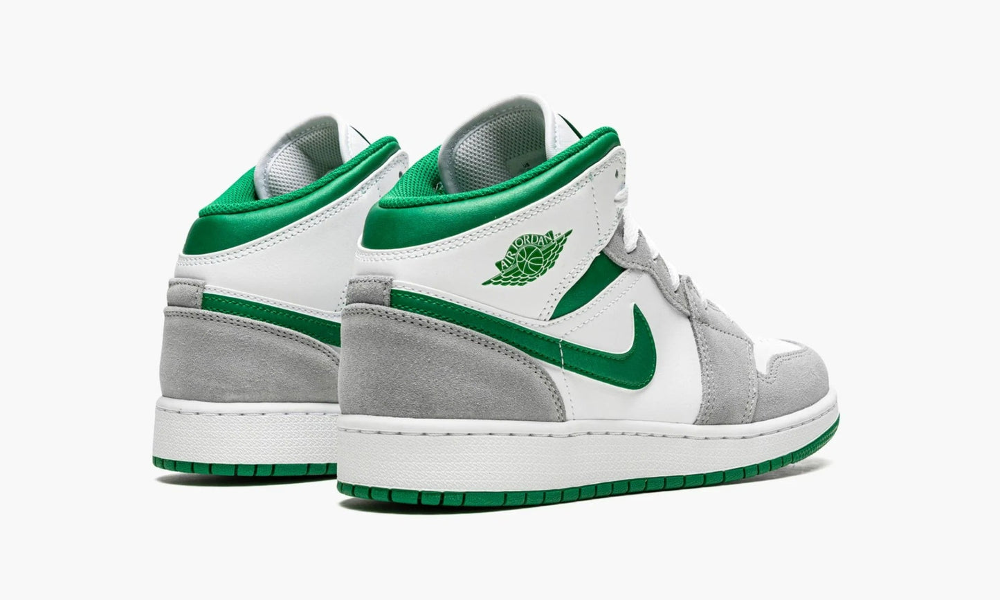 Air Jordan 1 Mid SE GS White Pine Green Smoke Grey - DC7248 103