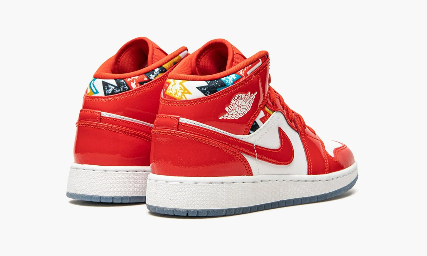 Air Jordan 1 Mid GS Barcelona Sweater Red Patent - DC7248 600