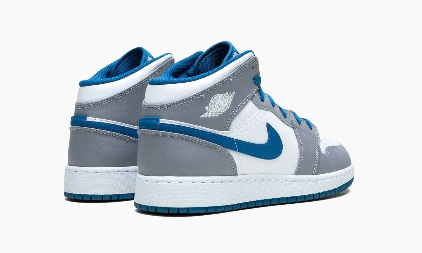 Air Jordan 1 Mid GS True Blue Cement - DQ8423 014 | The Sortage