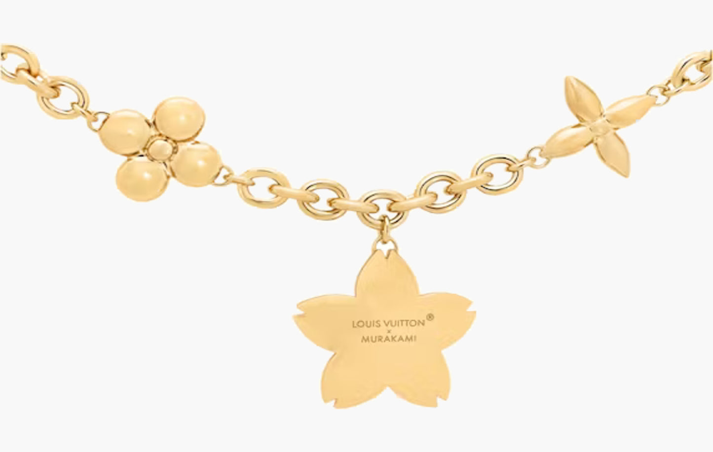 LV x Takashi Murakami Cherry Blossom Bag Chain Gold