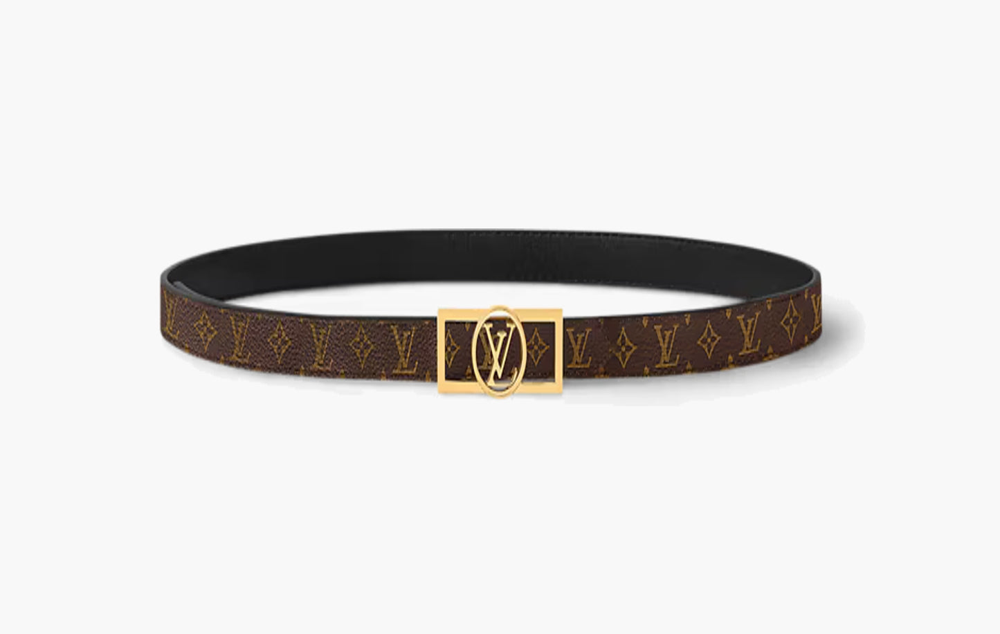 Dauphine 20mm Reversible Belt "Black and Monogram"