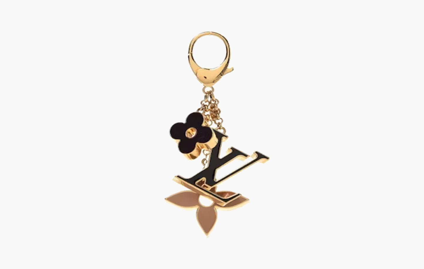 LV Bag Charm Fleur De Monogram "Gold Multicolor"