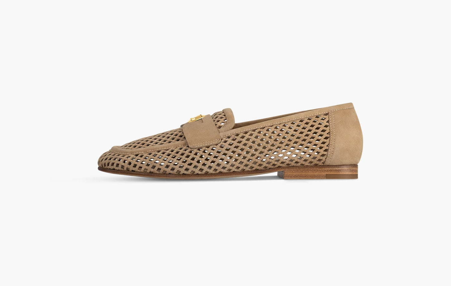 Soho Flat Loafer Perforated Suede Baby Goat Leather "Beige"