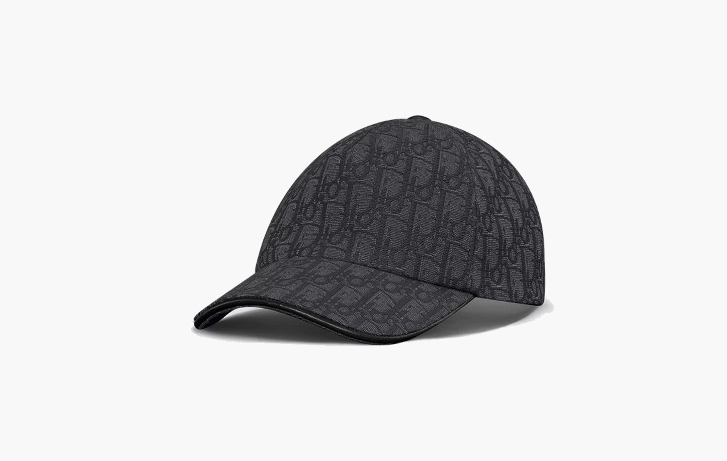 Oblique Cap "Black Cotton Jacquard"