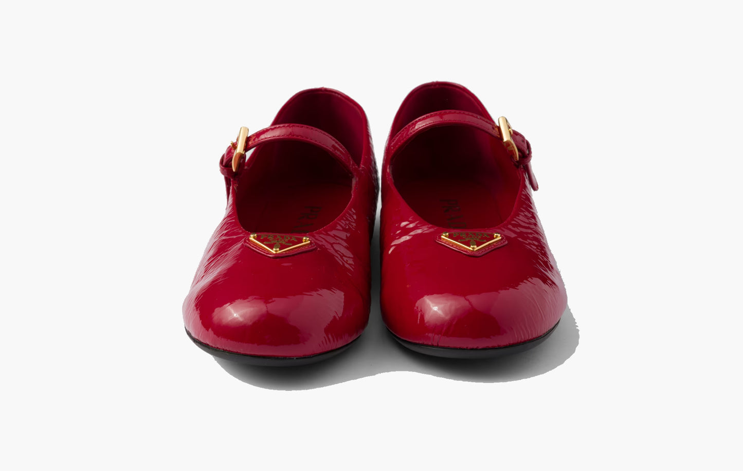 Naplak Patent Leather Ballerinas Lambskin "Cherry Red"