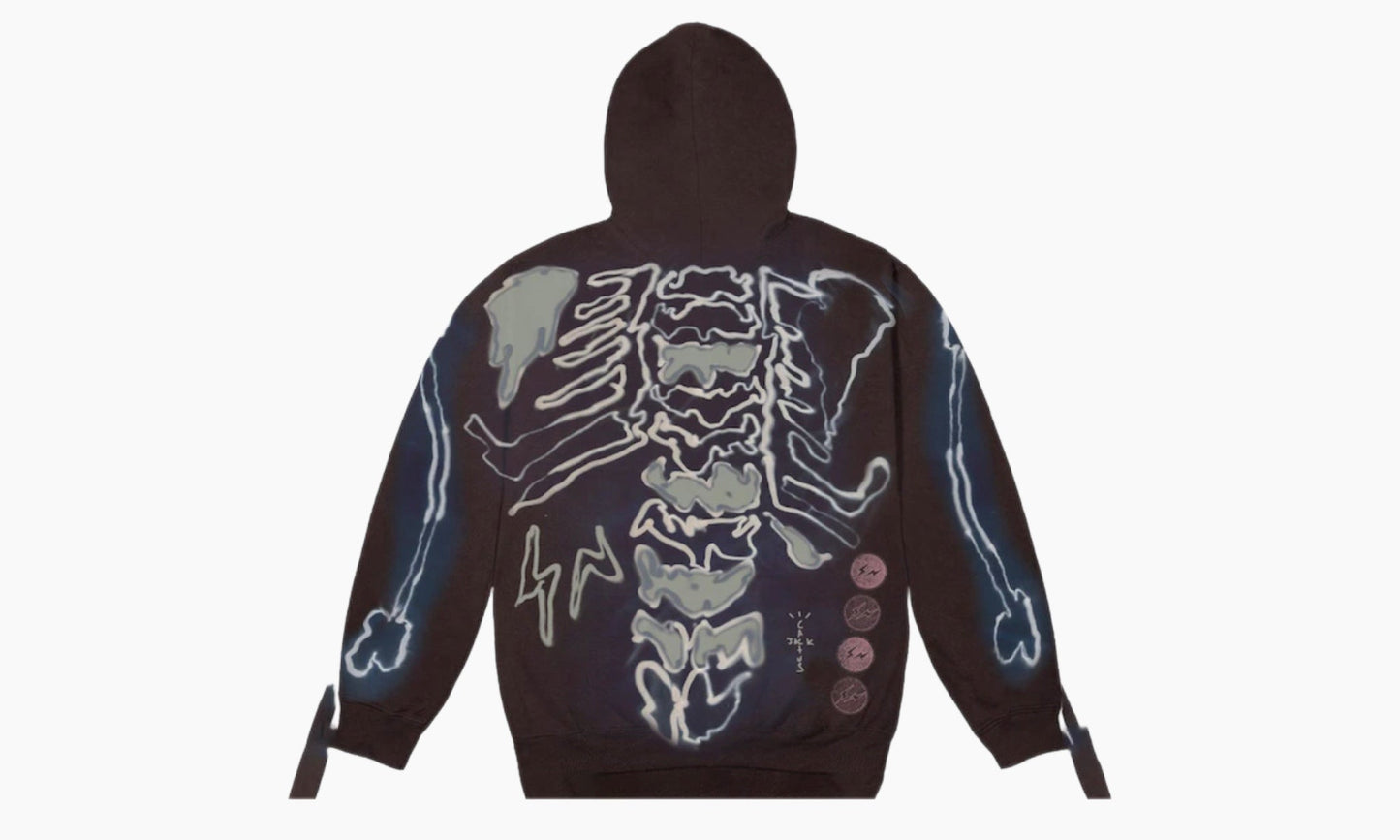 Travis Scott Cactus Jack For Fragment Skeleton Graffiti Full Zip Hoodie Multi | The Sortage