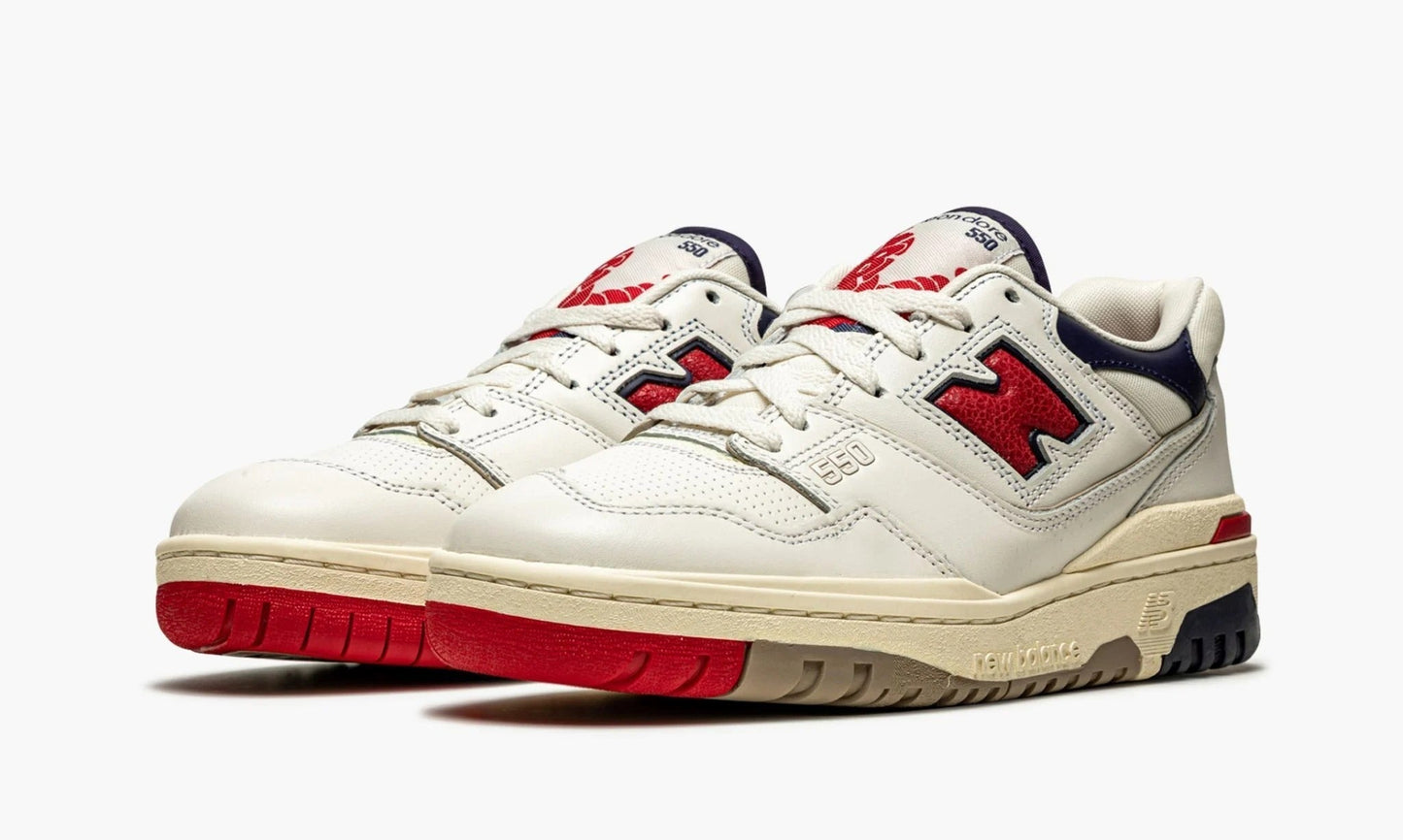 New Balance 550 Aime Leon Dore White Navy Red - BB550A3 | The Sortage