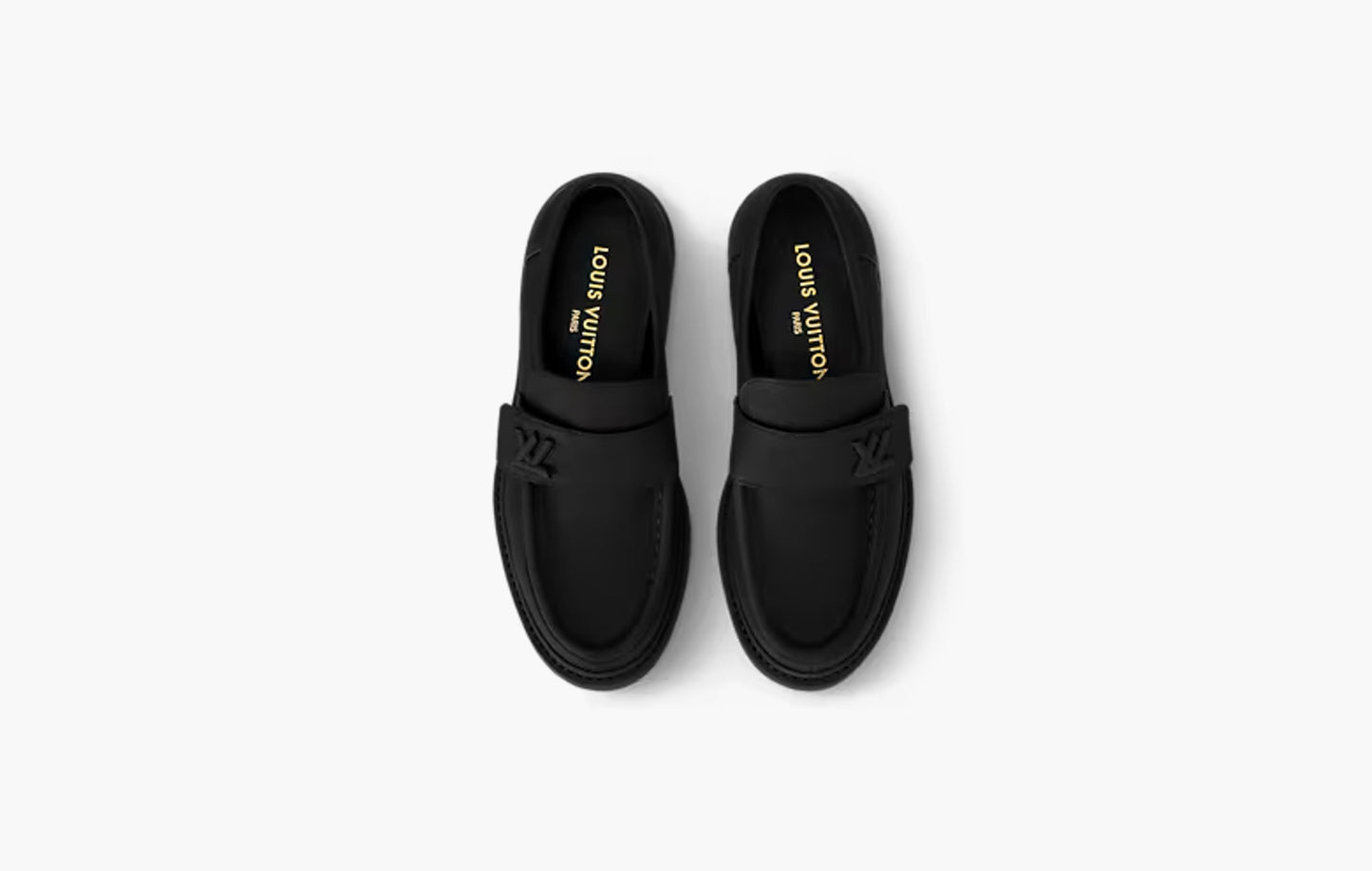 Academy Flat Loafer "Grained Calf Leather Black"
