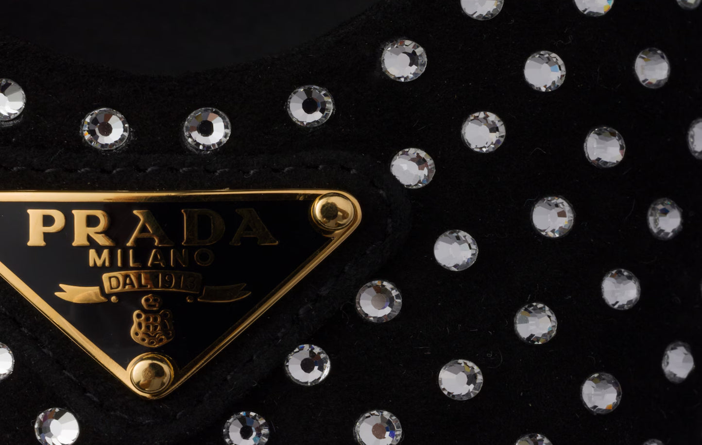 Suede Ballerinas With Crystals Goatskin "Crystal"