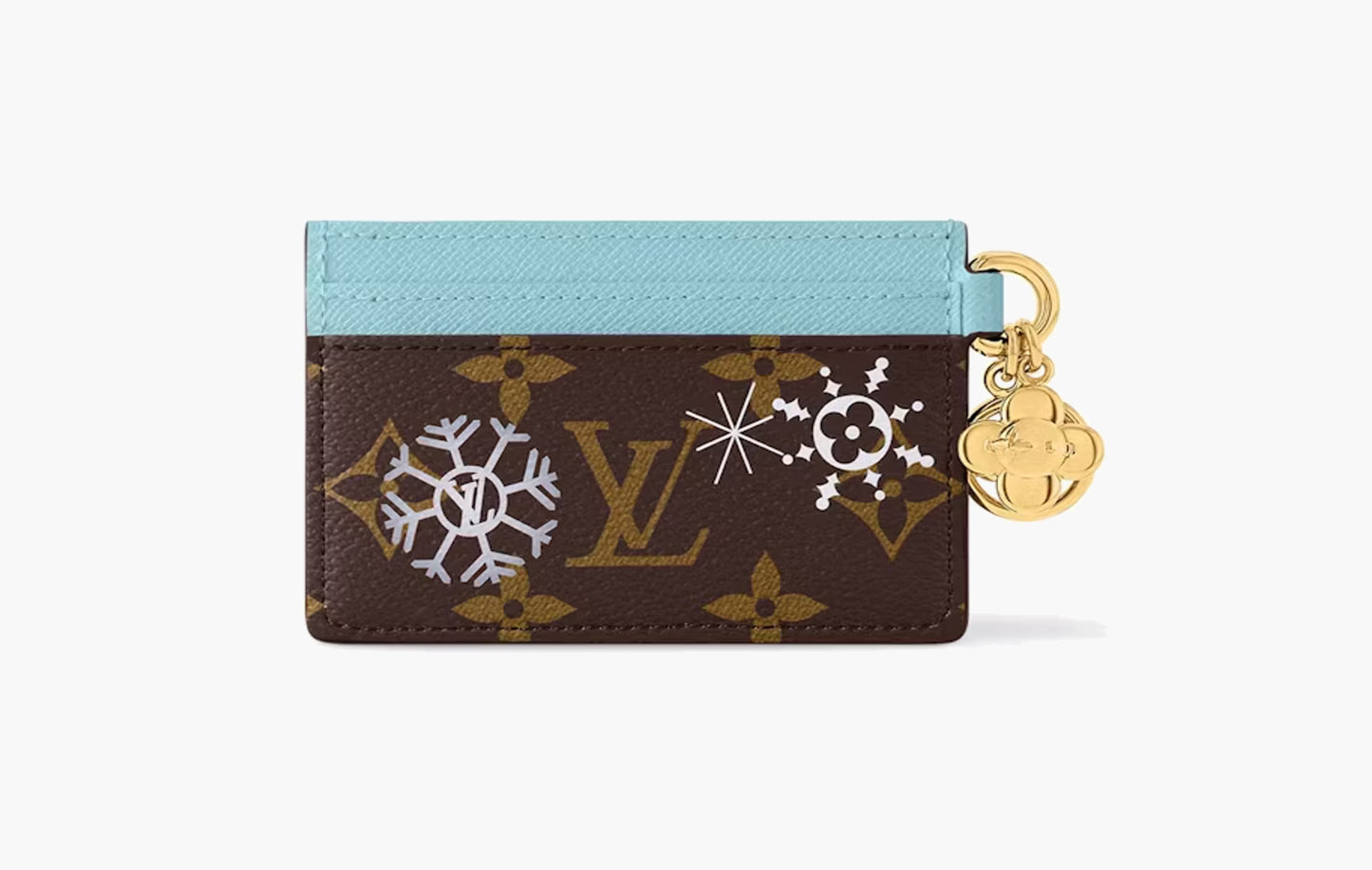 LV Charms Card Holder "Monogram/Azur Frost"