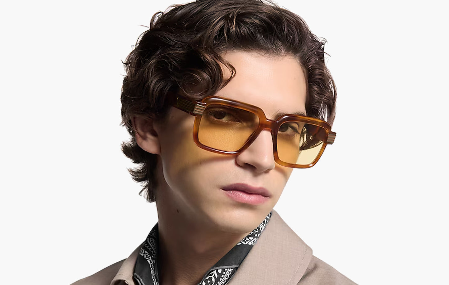LV Slide Large Square Round Sunglasses "Dark Tortoise"