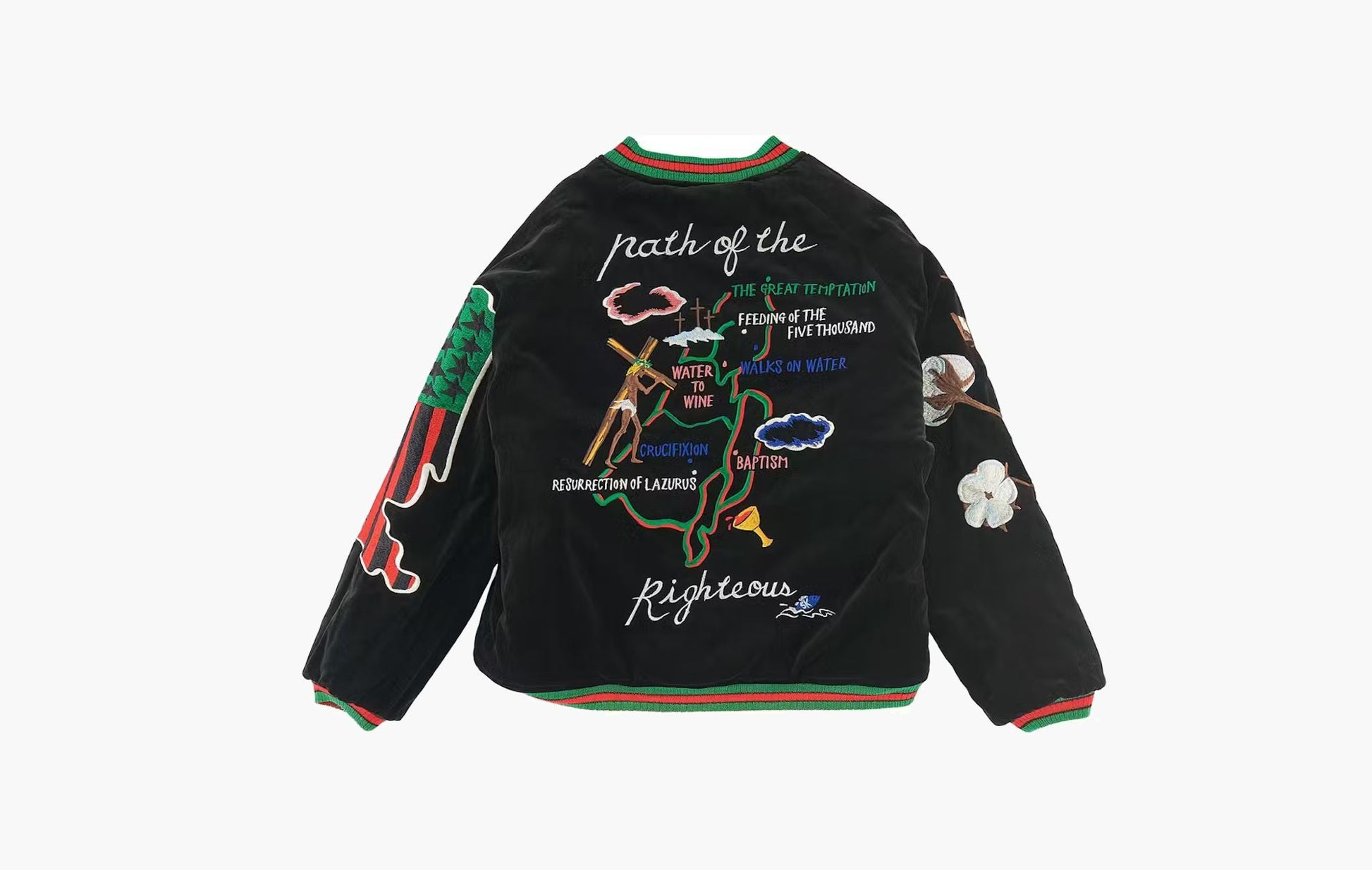 Saint Mxxxxxx x Denim Tears Reversible Yokosuka Jacket Green Black | The Sortage