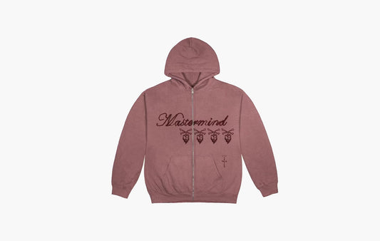 Travis Scott Cactus Jack For Mastermind Skull Zip Up Hoodie Mauve | The Sortage