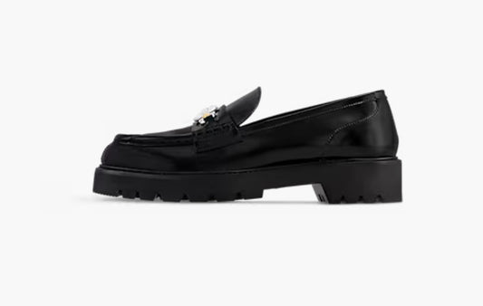 District Flat Loafer "Plain Calf Leather Black"